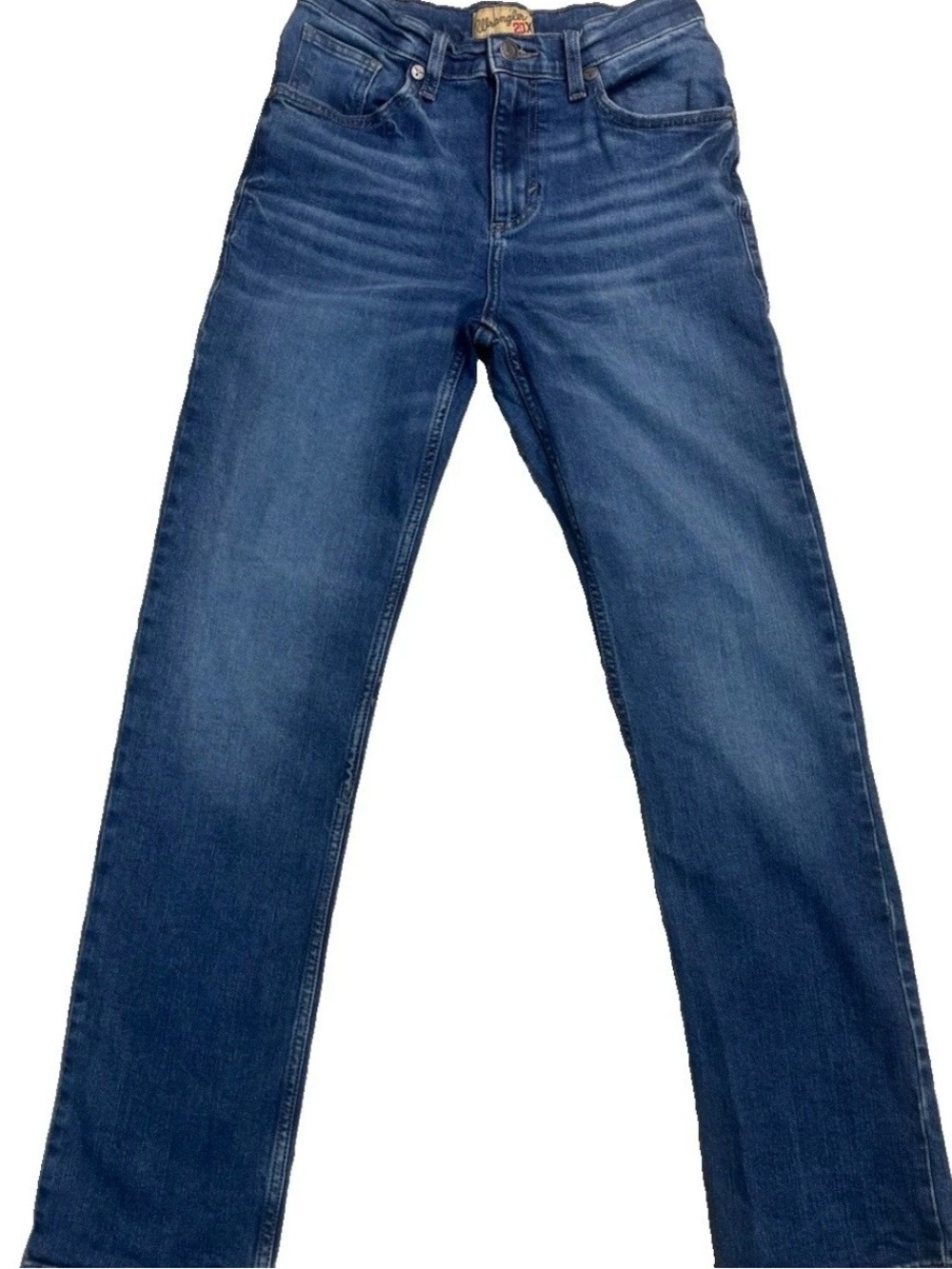 Title: Wrangler 20X Boys Jeans Slim Straight 14S Medium Wash Stretch Denim